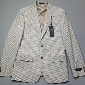 Tommy Hilfiger Men's Modern-Fit Windowpane Sport Coat brown/grey 38R $295